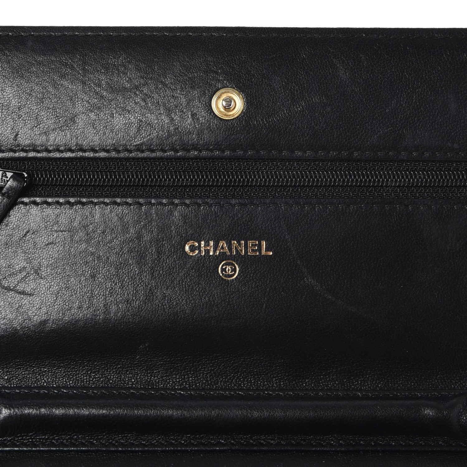 Chanel Lambskin Quilted Wallet On Chain WOC Black 6 of 9