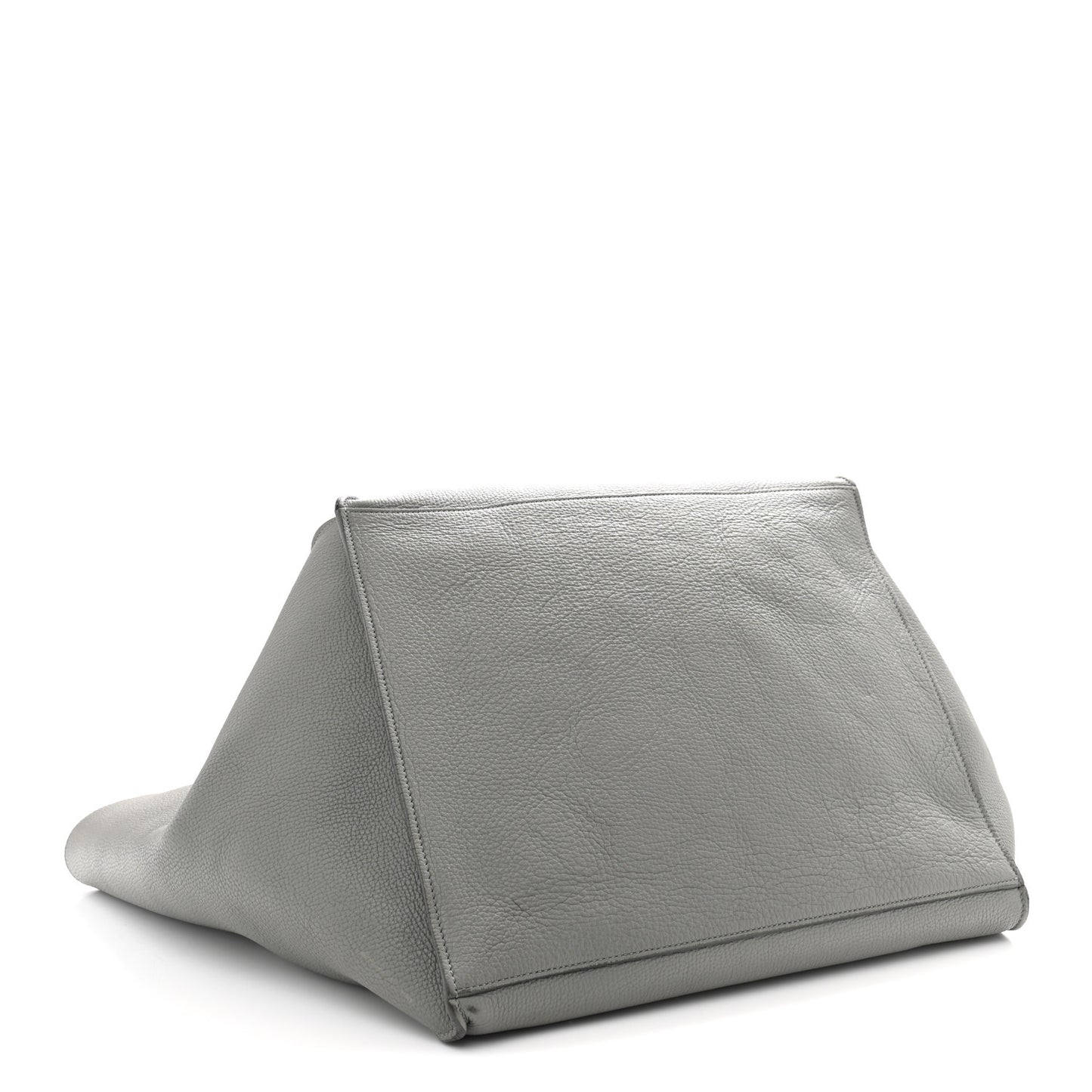 Supple Grained Calfskin Medium Big Bag Grey