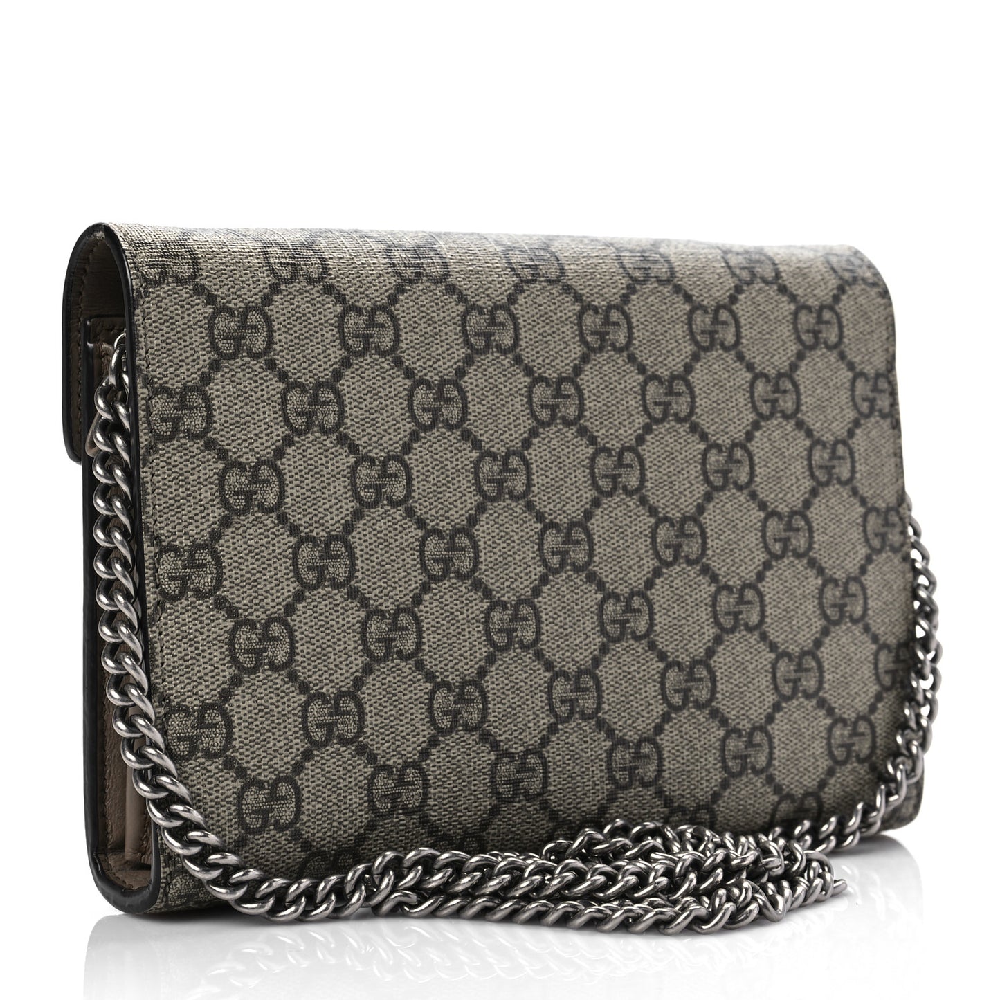 GG Supreme Monogram Mini Dionysus Chain Wallet Beige Taupe