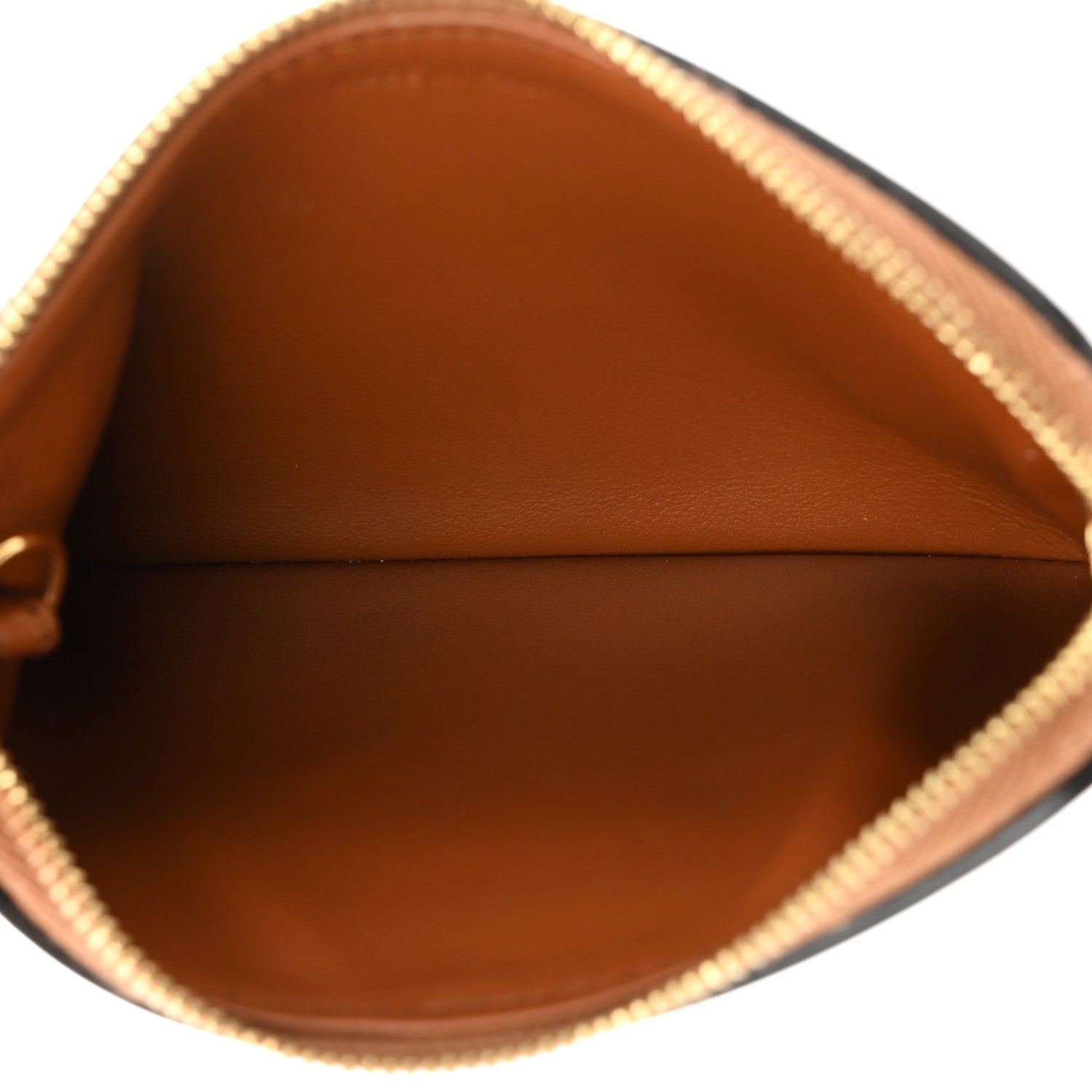 Celine Smooth Calfskin Cuir Triomphe Coin and Card Pouch With Hook Tan 5 of 12