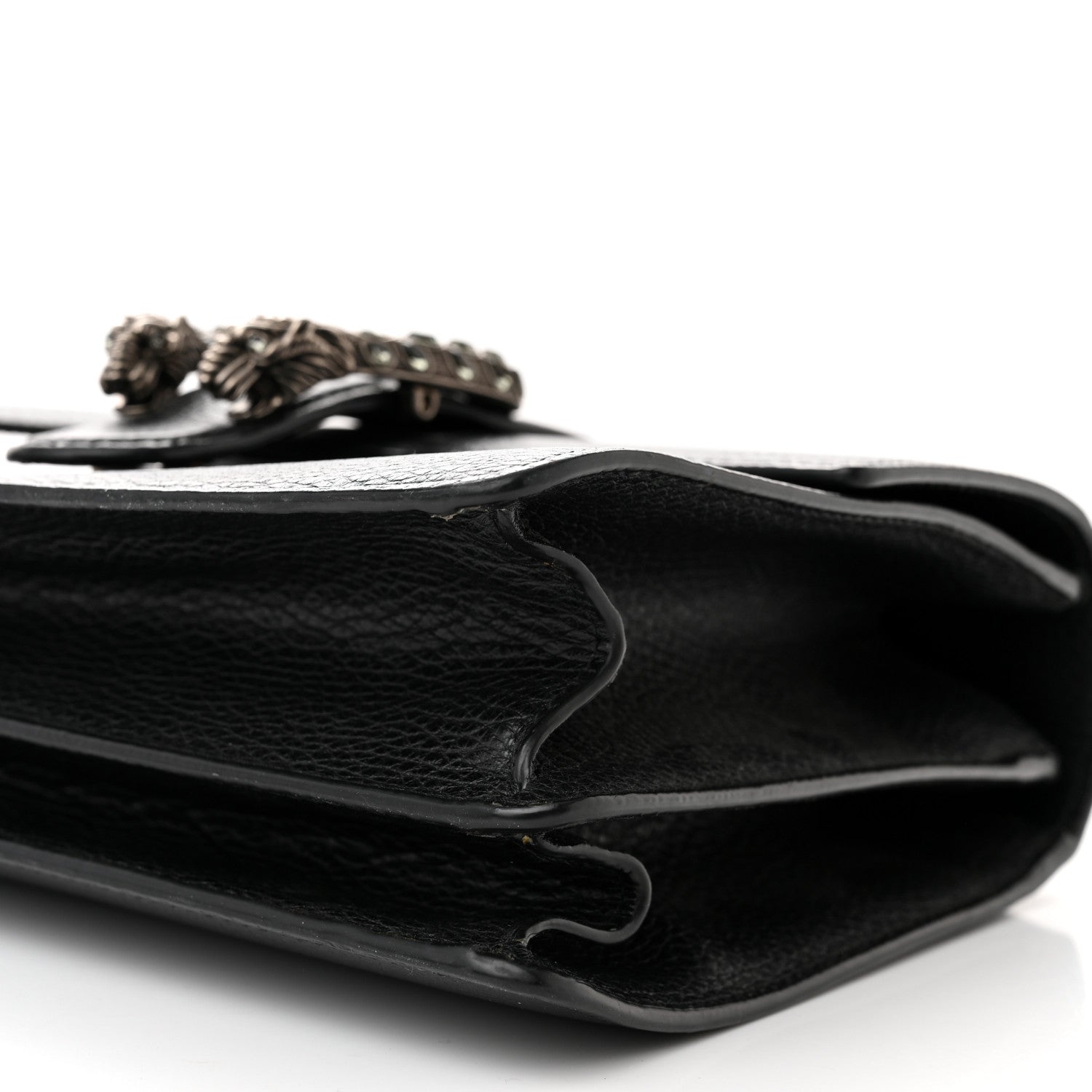 Gucci Dollar Calfskin Crystal Web Medium Dionysus Bamboo Top Handle Bag Black Black Diamond 5 of 11