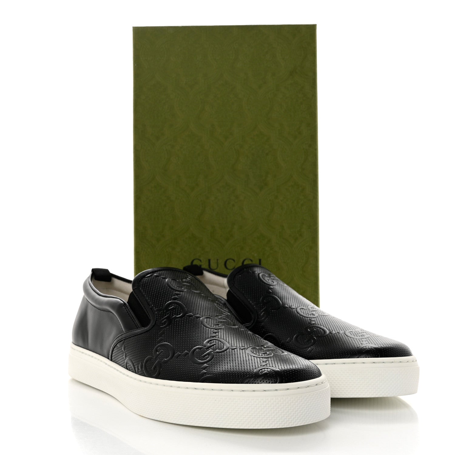Gucci Guccissima Mens Dublin Slip On Sneakers 11.5 Black 9 of 9