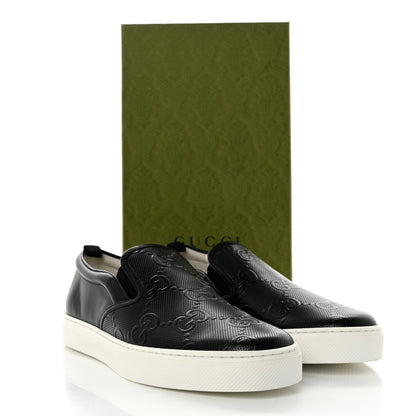 Gucci Guccissima Mens Dublin Slip On Sneakers 11.5 Black 9 of 9