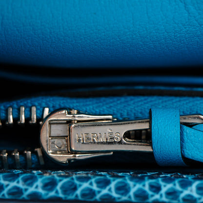 Hermes Swift Lizard Niloticus Jige Duo Turquoise Bleu Petrol 7 of 9