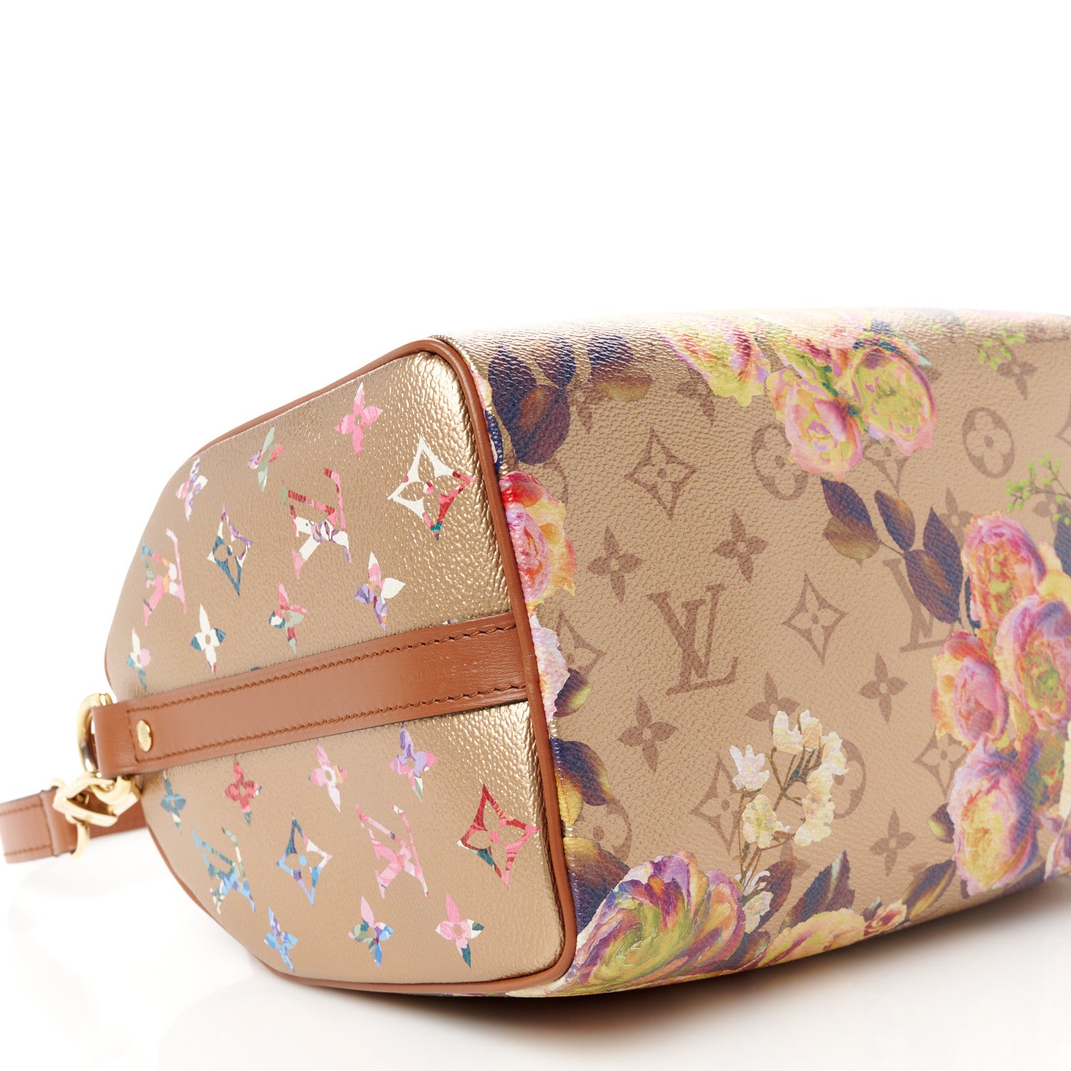 Louis Vuitton Metallic Monogram LV Garden Speedy Bandouliere 25 Gold 11 of 12