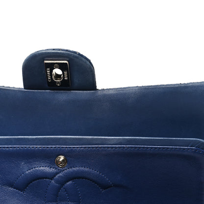 Chanel Lambskin Perforated Medium Double Flap Blue 13 of 14