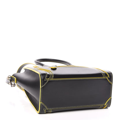 Celine Satin Calfskin Nano Debossed Luggage Black 4 of 11