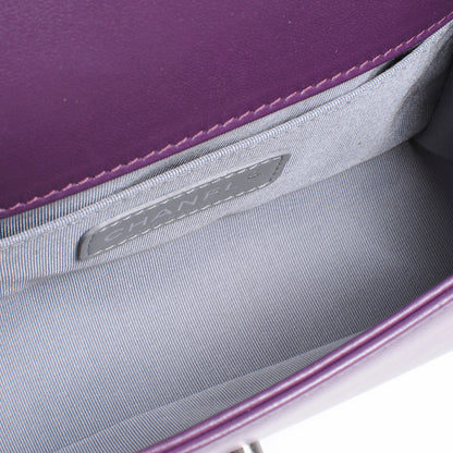 Chanel Velvet Quilted Small Boy Flap Purple 6 of 8