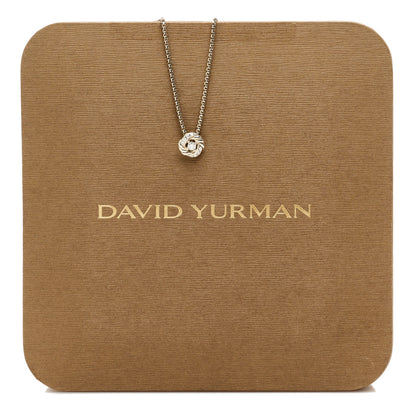 David Yurman Sterling Silver Diamond 8mm Petite Infinity Pendant Necklace 7 of 7