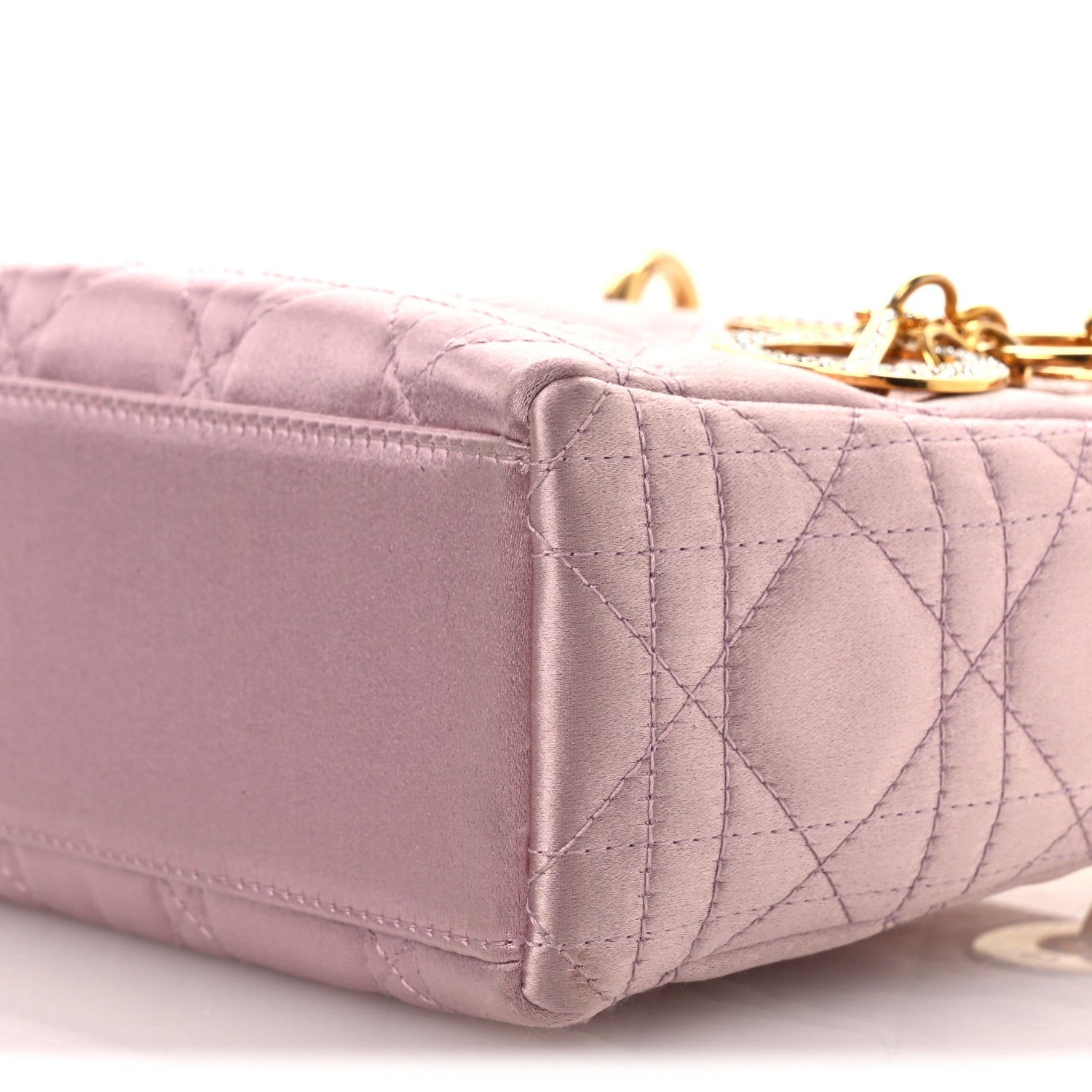 Christian Dior Satin Swarovski Crystal Acrylic PVC Cannage Mini