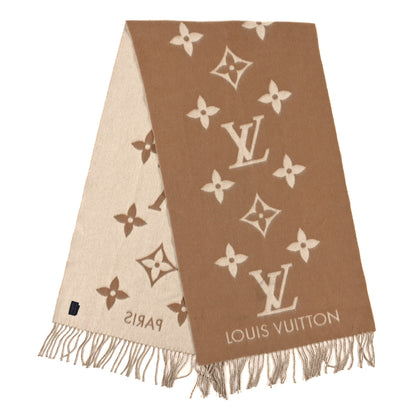Louis Vuitton Cashmere Monogram Reykjavik Scarf Sable 2 of 3