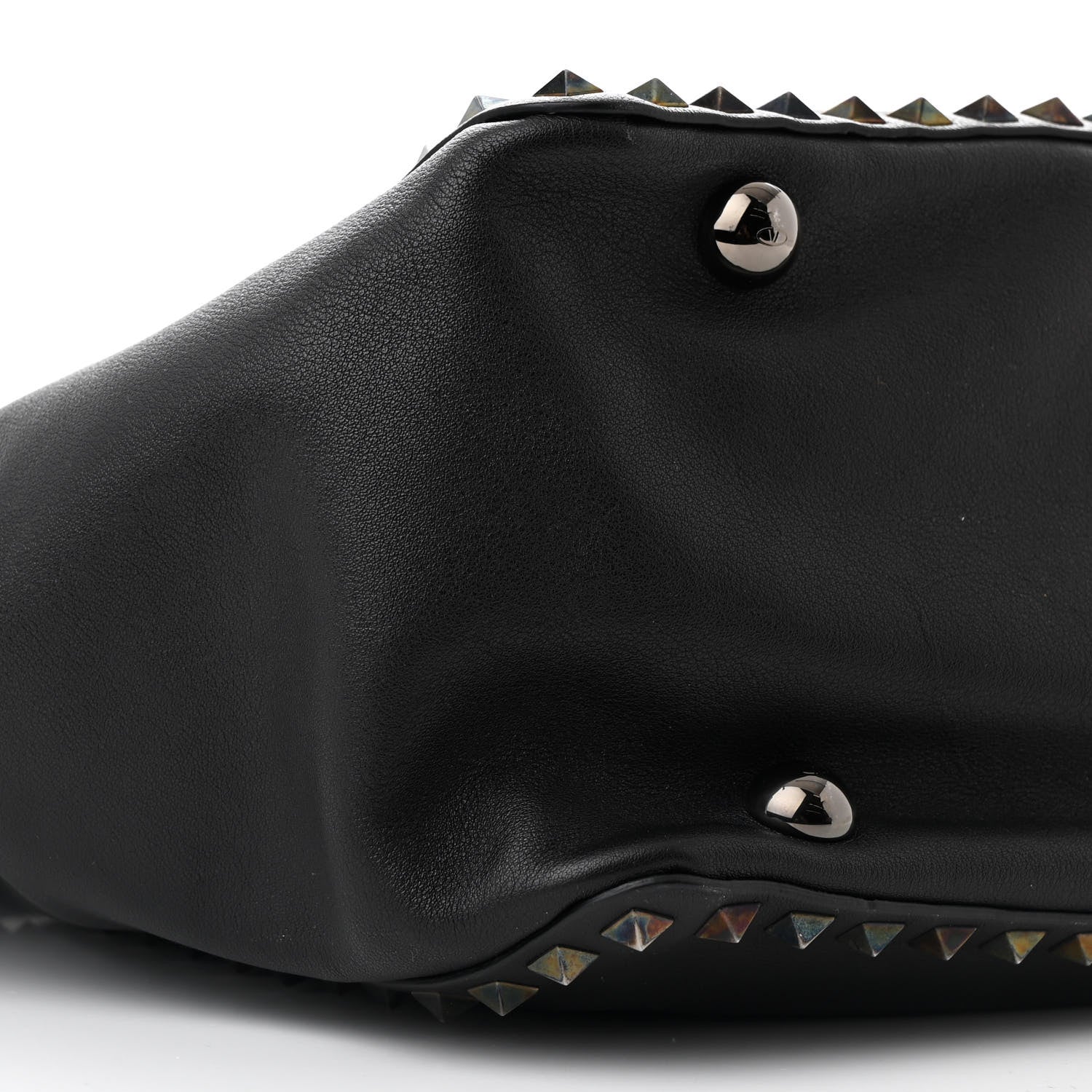 Valentino Garavani Vitello Medium Rockstud Tote Black 9 of 11