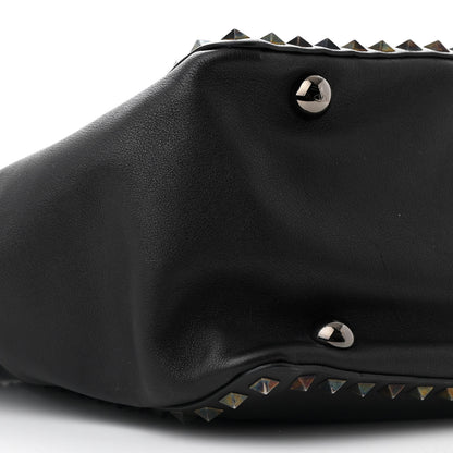 Valentino Garavani Vitello Medium Rockstud Tote Black 9 of 11