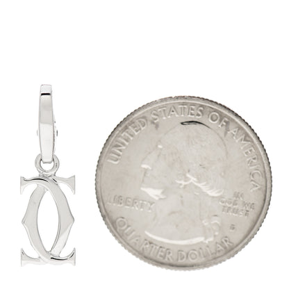 Cartier 18K White Gold Logo Charm 2 of 4