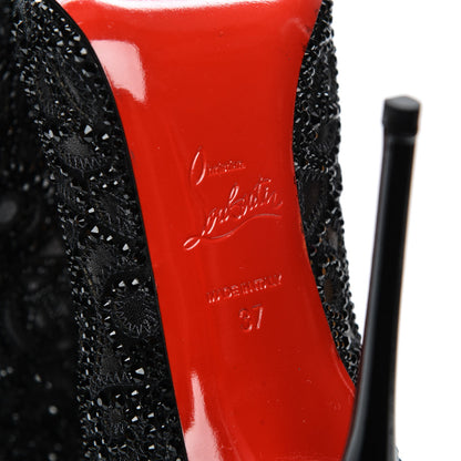 Christian Louboutin Calfskin Strass Rihanini 120 Booties 37 Black 6 of 8