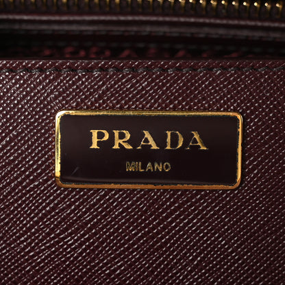 Prada Saffiano Vernice Medium Galleria Double Zip Cerise 7 of 11