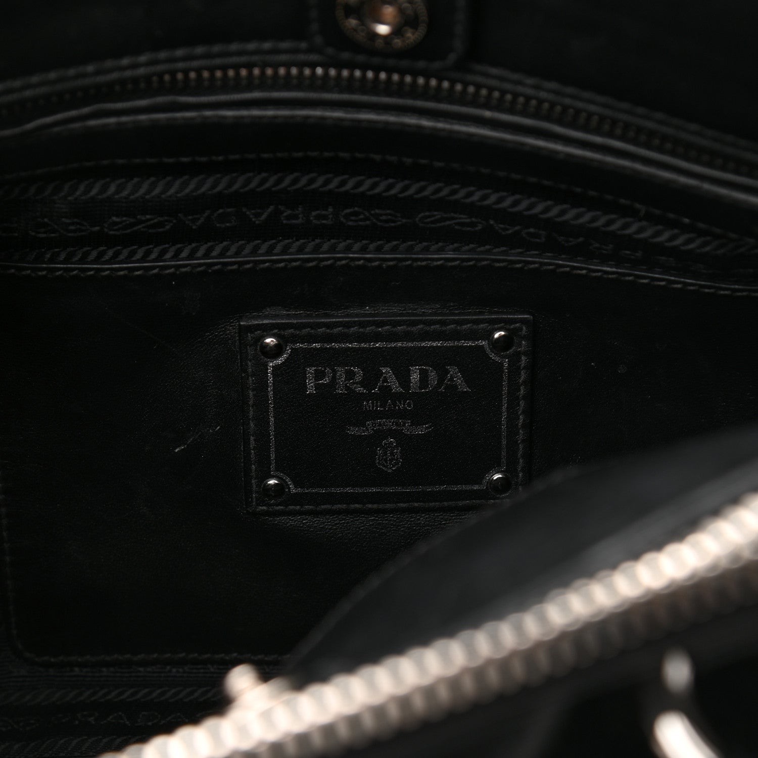 Prada Soft Calfskin Tote Black 6 of 12