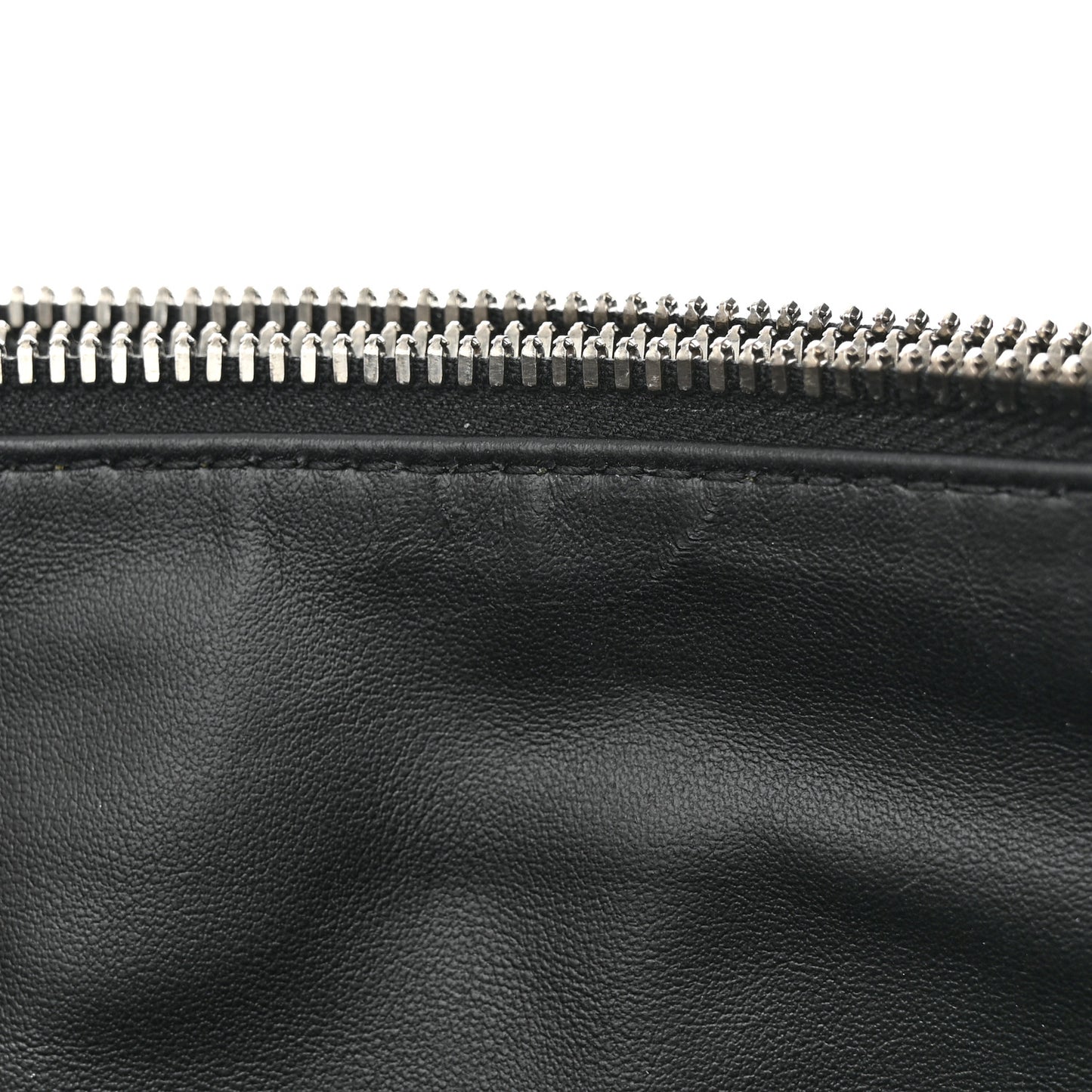 Nappa Intrecciato Triple Zip Messenger Bag Black