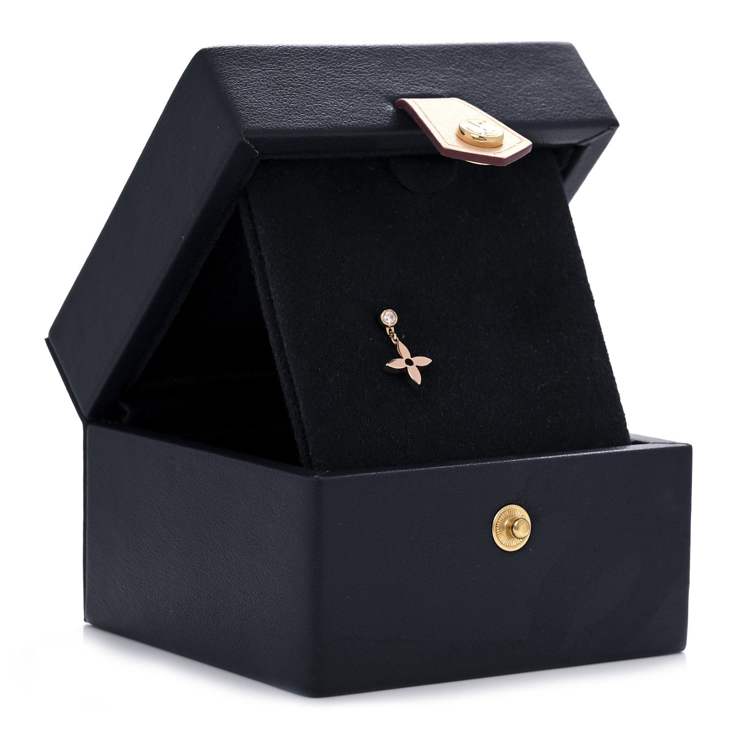 Louis Vuitton 18K Pink Gold Diamond Idylle Blossom Single Stud Earring 5 of 5