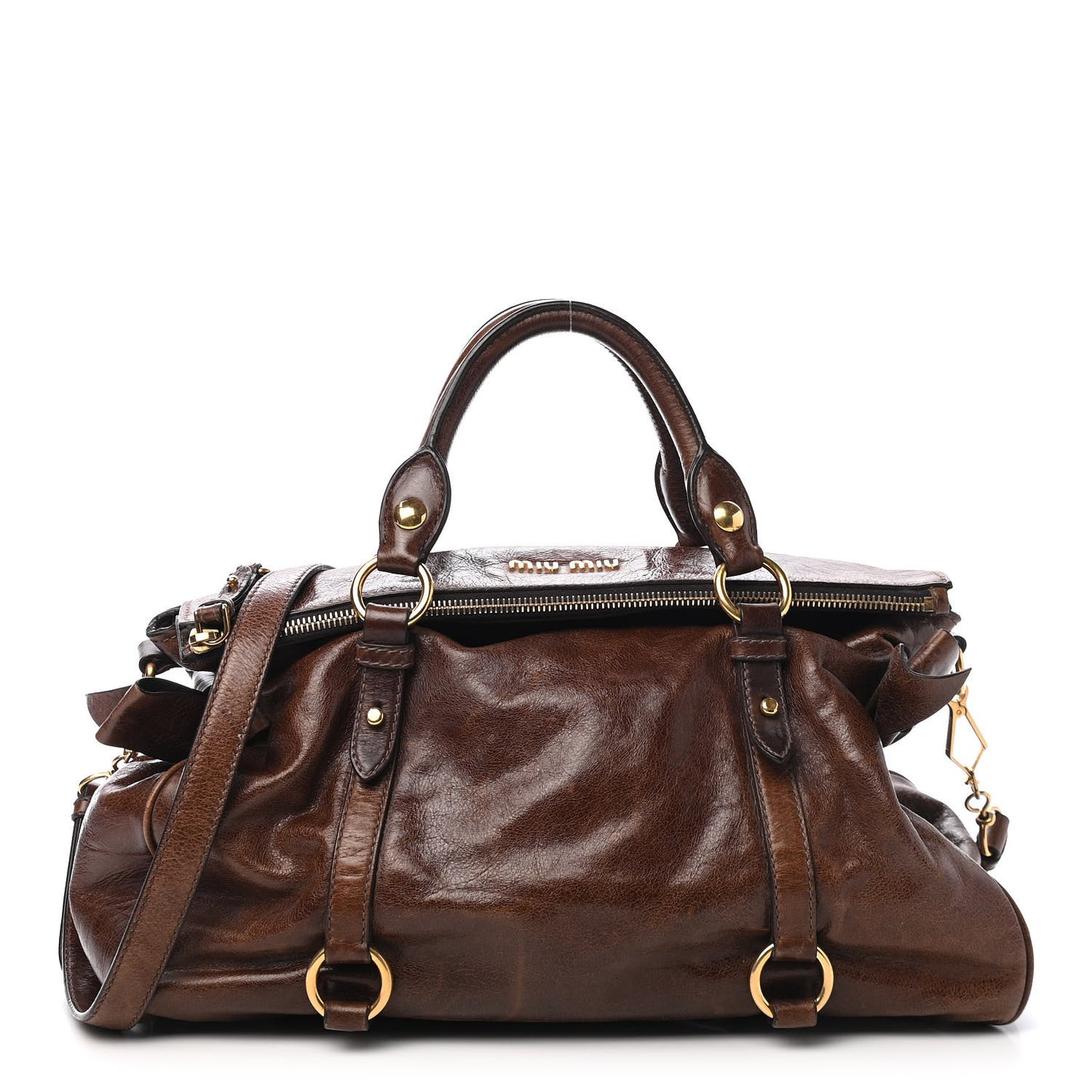 Vitello Lux Medium Bow Bag Brown