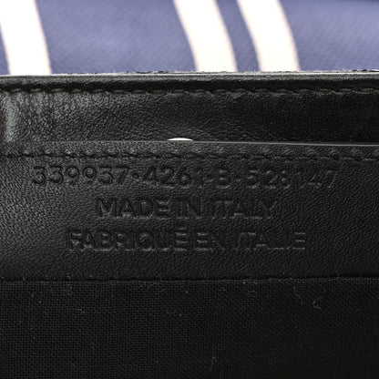 Balenciaga Cotton Canvas Striped Pochette Crossbody Bag Navy 8 of 11