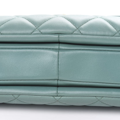 Chanel Lambskin Quilted Small Trendy CC Flap Dual Handle Bag Light Green 10 of 21