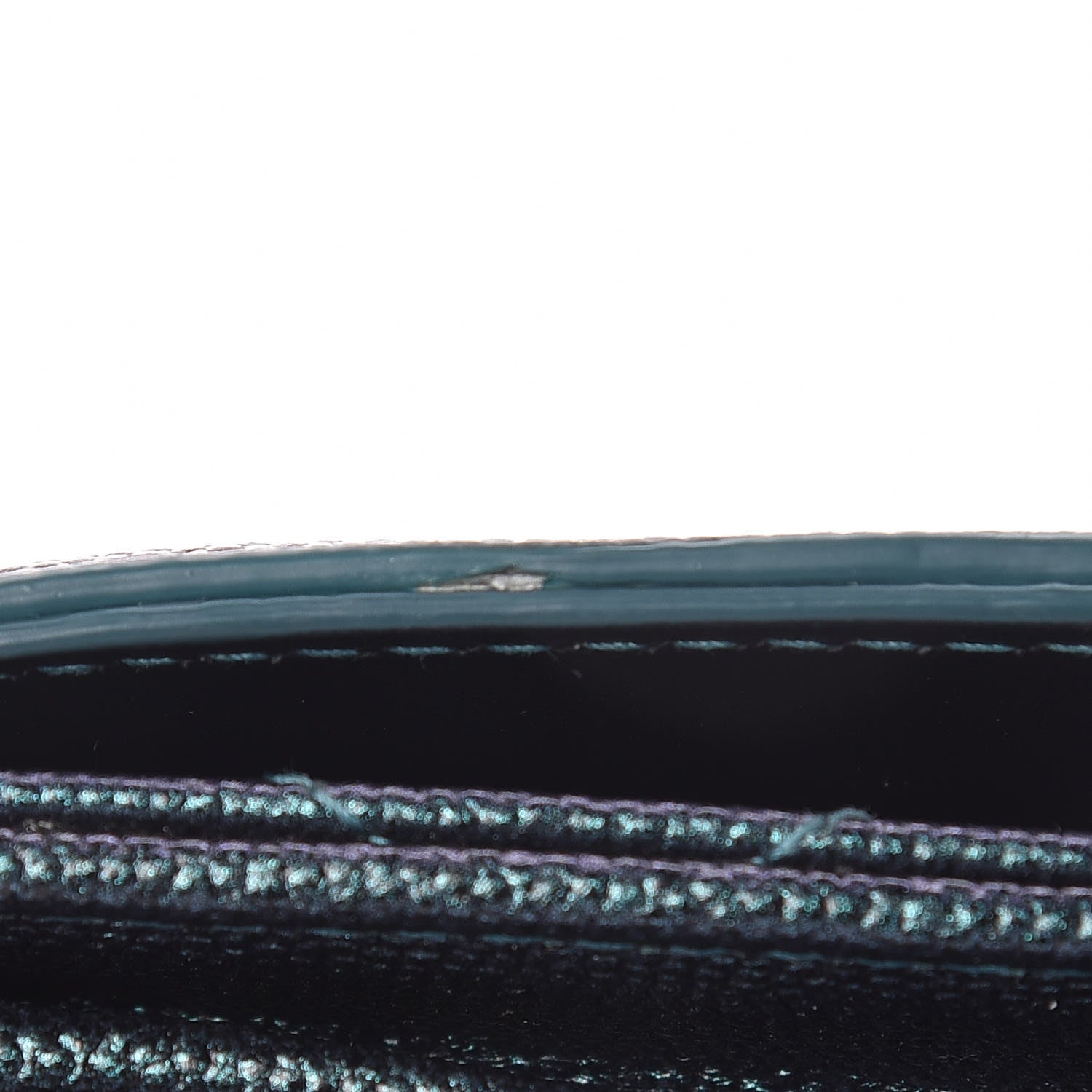 Chanel Iridescent Caviar Quilted Medium Filigree Flap Wallet Dark Turquoise 14 of 19