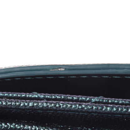 Chanel Iridescent Caviar Quilted Medium Filigree Flap Wallet Dark Turquoise 14 of 19