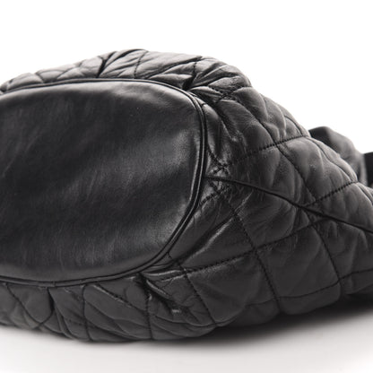Chanel Lambskin Quilted Cloudy Bundle East West Tote Black 7 of 10
