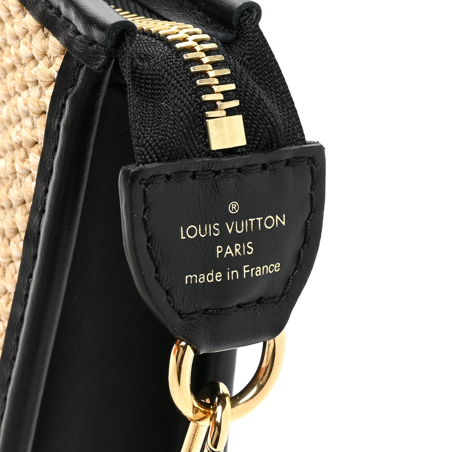 Louis Vuitton Raffia Calfskin Monogram Giant Pouch 7 of 9