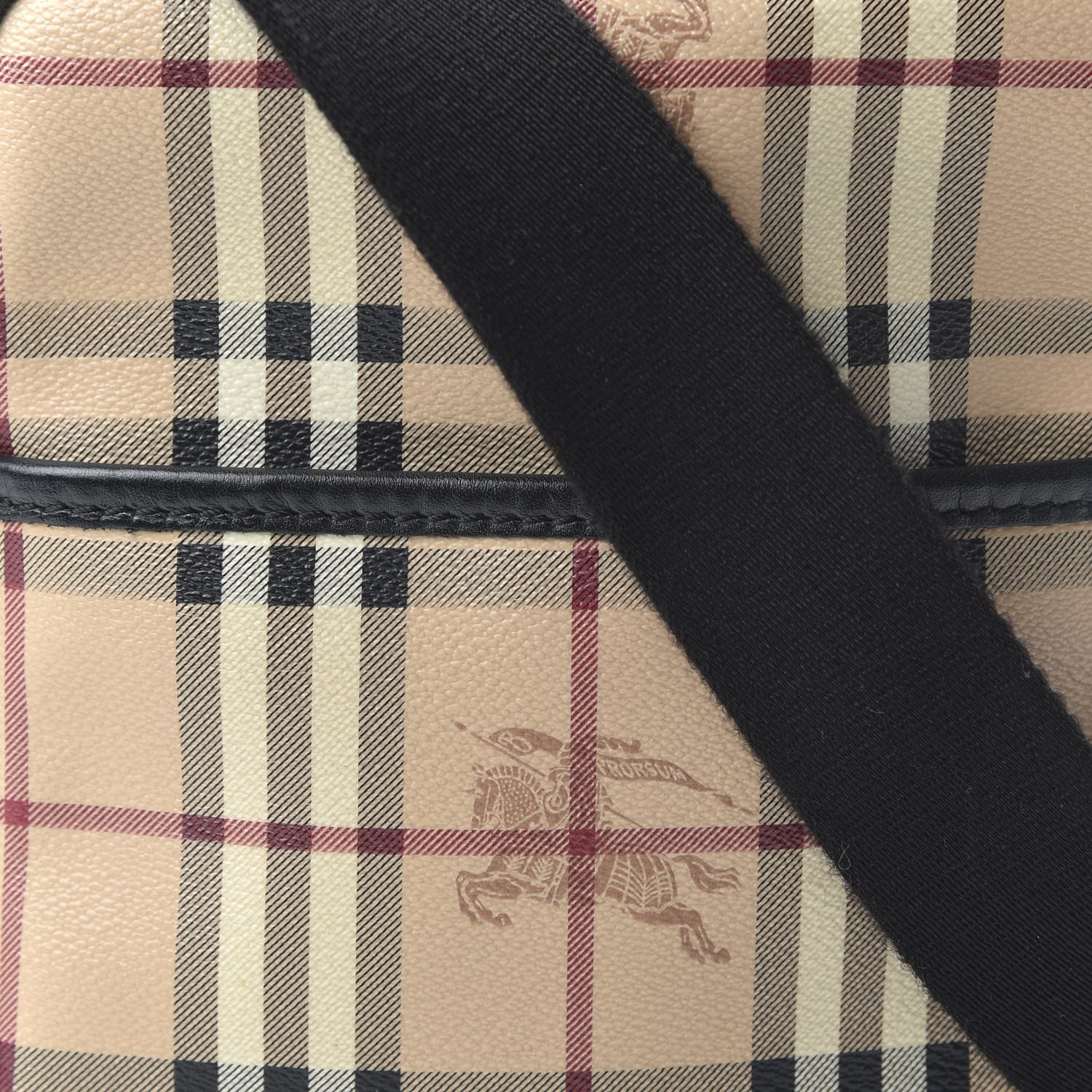 Burberry Haymarket Check Small Messenger Black 10 of 10