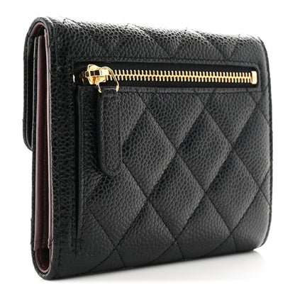 Chanel Caviar Quilted Compact Flap Wallet Black 3 of 7