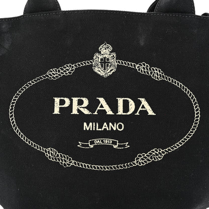 Prada Canapa Small Logo Shopping Tote Black 10 of 13