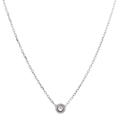 Cartier 18K White Gold Diamond LM D'Amour Pendant Necklace 3 of 6