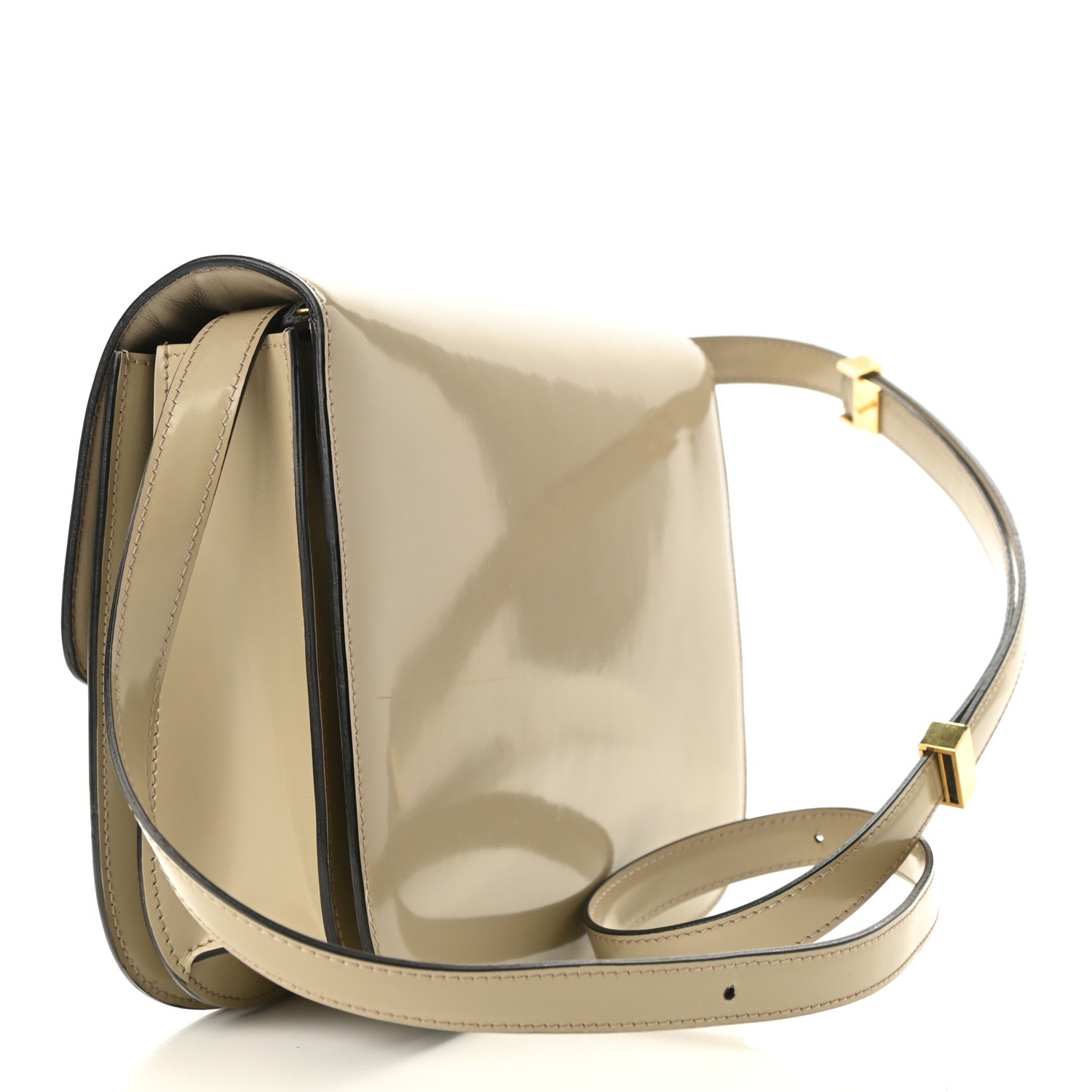 Celine Spazzolato Calfskin Medium Classic Box Flap Bag Quartz 3 of 10