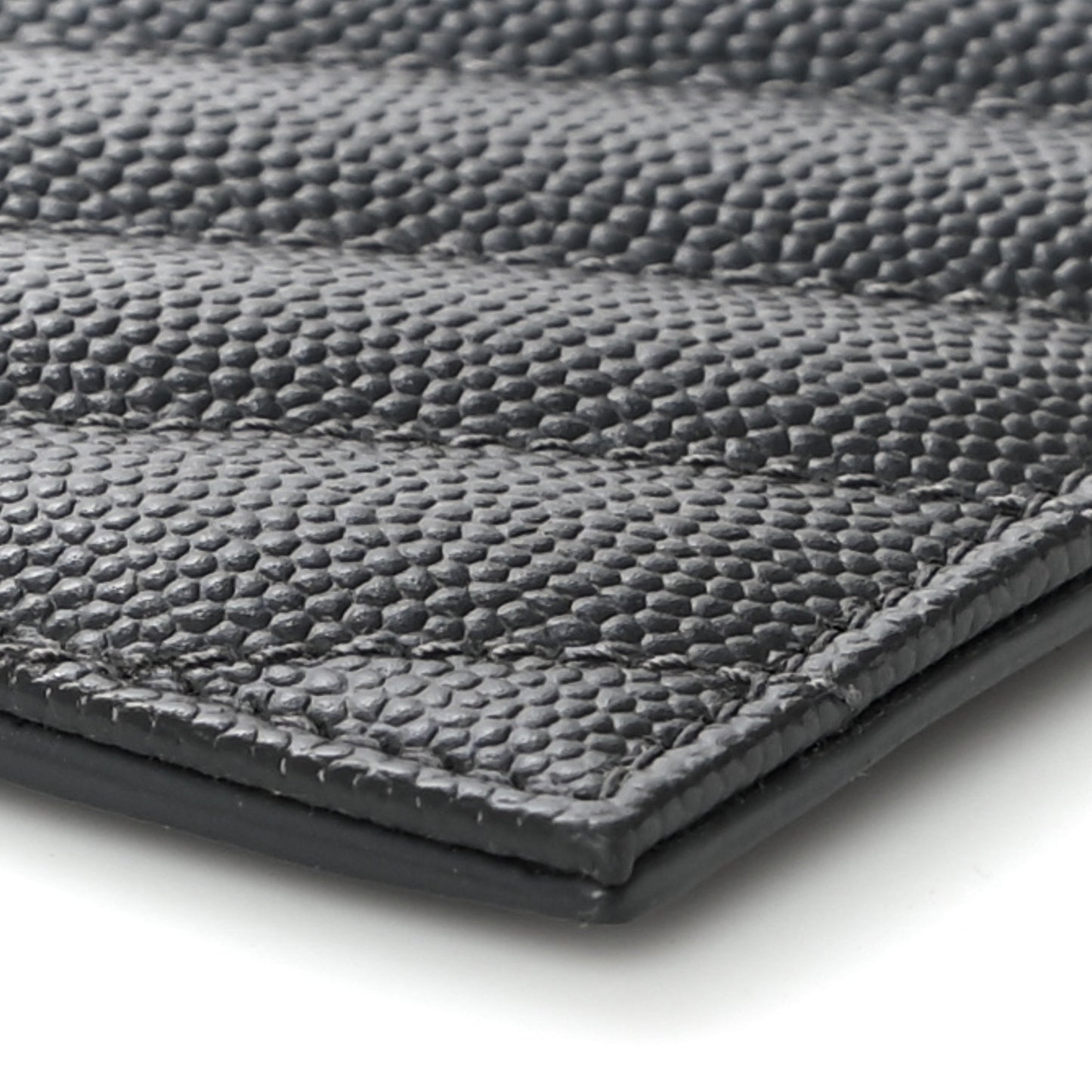 Grain De Poudre Matelasse Chevron Monogram Fragments Zippered Card Case Fog
