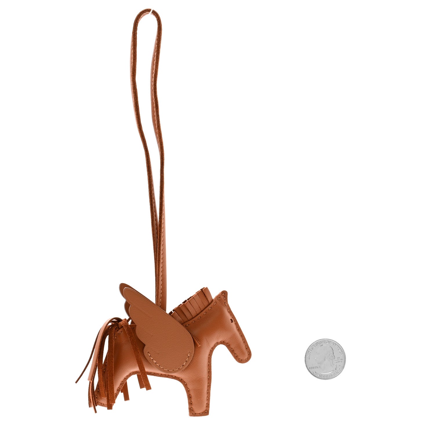 Hermes Milo Lambskin Swift Grigri Rodeo Pegase Horse Bag Charm PM Gold 2 of 5