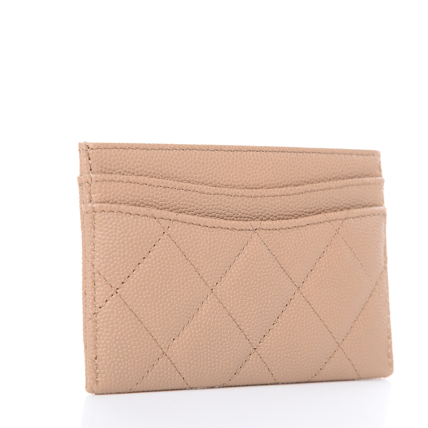 Chanel Caviar Quilted Card Holder Beige 3 of 9