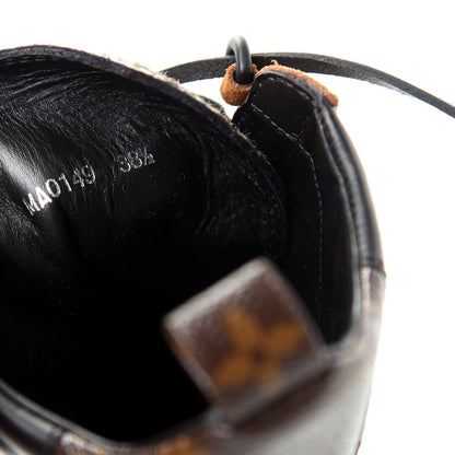 Louis Vuitton Suede Calfskin Monogram Laureate Platform Desert Boots 38.5 Cognac 10 of 10