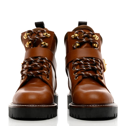Louis Vuitton Calfskin Territory Ranger Combat Boots 37 Cognac 2 of 8