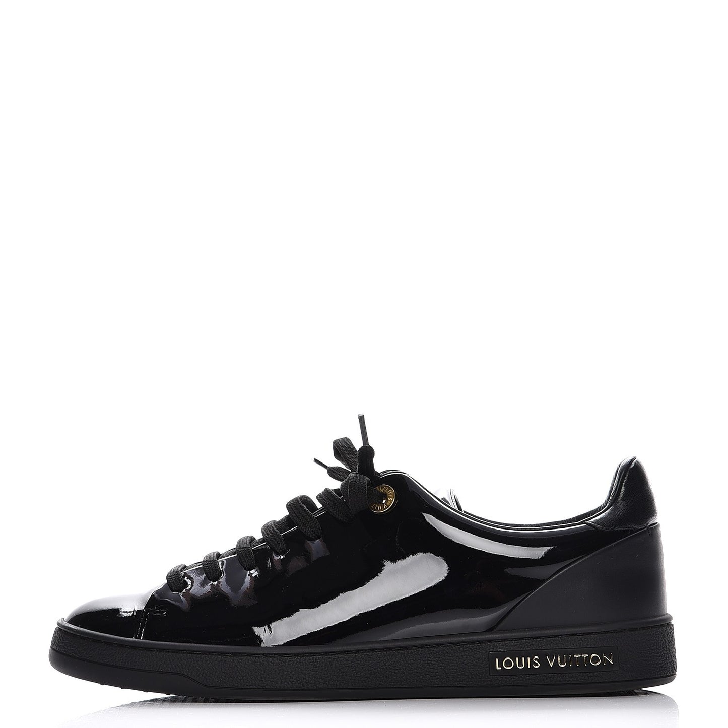 Patent Calfskin Frontrow Sneakers 37 Black