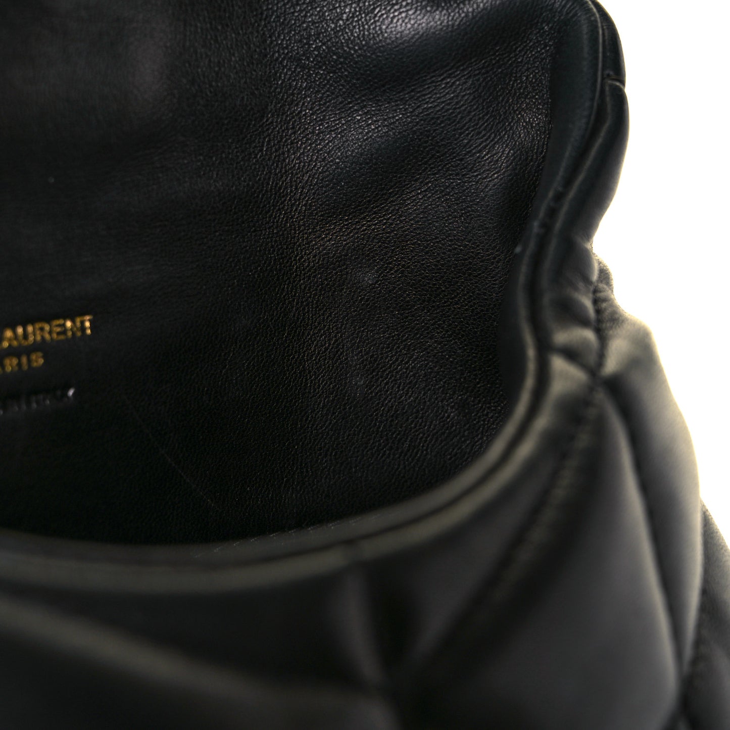 Lambskin Monogram Loulou Puffer Pouch Clutch Black