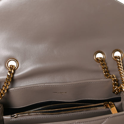 Saint Laurent Calfskin Y Quilted Monogram Medium Loulou Chain Satchel Taupe 10 of 14