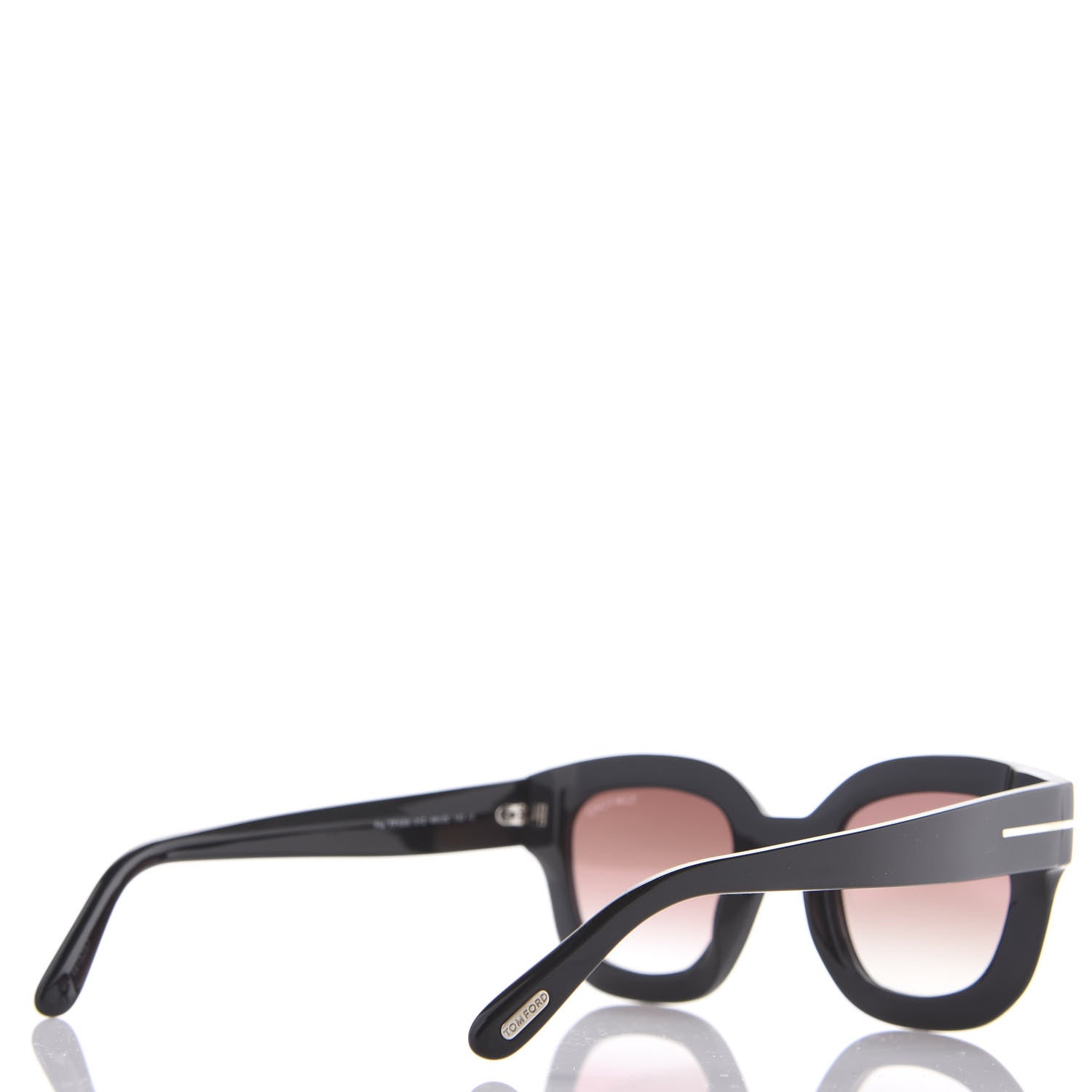 Tom Ford Square Acetate Pia Sunglasses TF659 Black 4 of 8