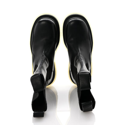 Bottega Veneta Calfskin The Tire Chelsea Boots 36 Black Clear 2 of 8