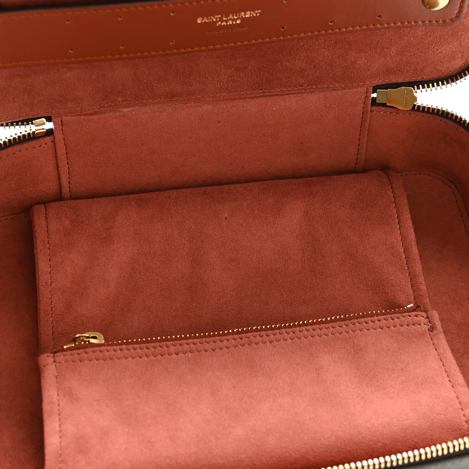 Saint Laurent Canvas Le Monogramme Jewelry Case Chestnut 7 of 8