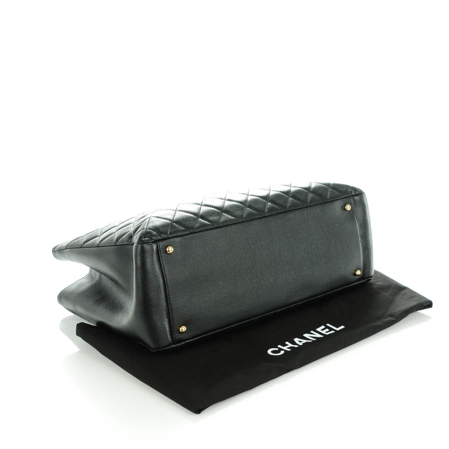 Chanel Caviar Quilted XL Grand Shopping Tote GST Black 4 of 7