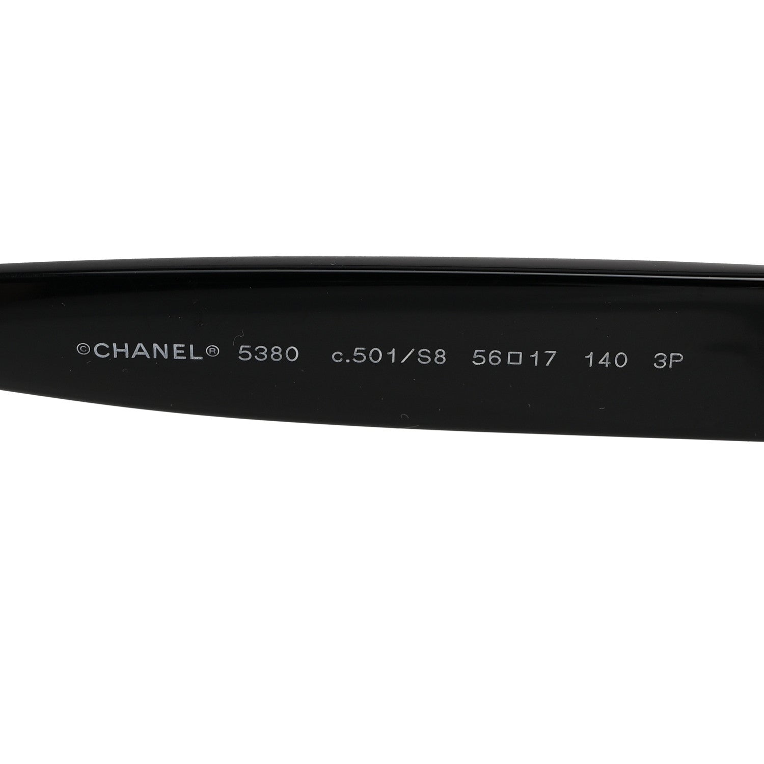 Chanel Acetate Polarized Square CC Sunglasses 5380 Black 5 of 8