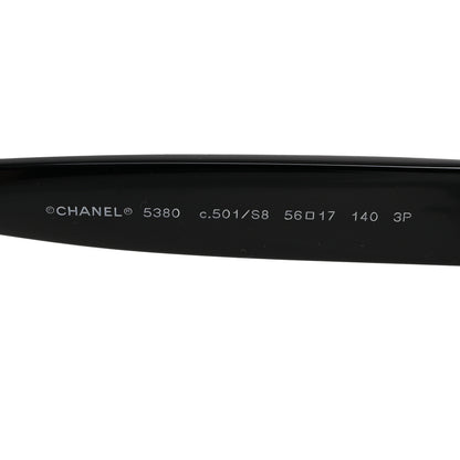 Chanel Acetate Polarized Square CC Sunglasses 5380 Black 5 of 8