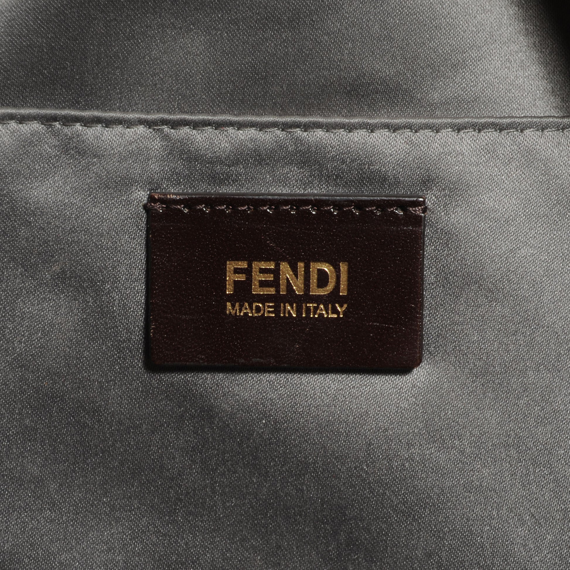 Fendi Vitello Savana Forever Crossbody Grigio Tartaruga Natural 6 of 8